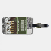 政治おもしろい的なジョークの森の気候変動の風刺 ラゲッジタグ (裏面横)