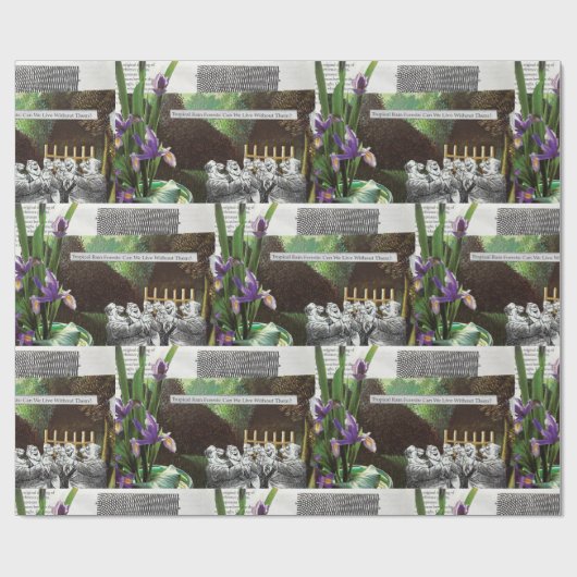 政治おもしろい的なジョークの森の気候変動の風刺 ラッピングペーパー (フラット)