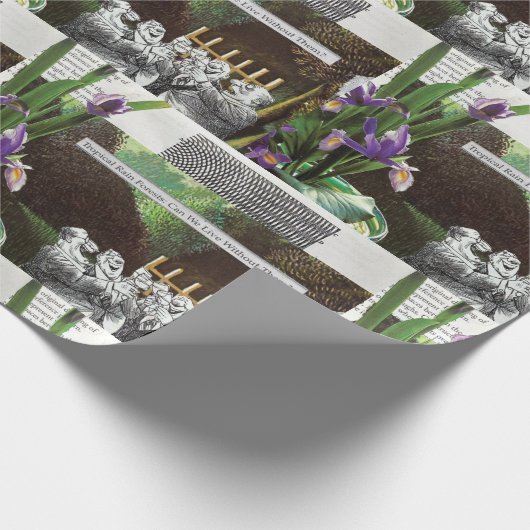 政治おもしろい的なジョークの森の気候変動の風刺 ラッピングペーパー (角)