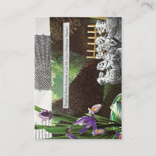 政治おもしろい的なジョークの森の気候変動の風刺 名刺 (正面)