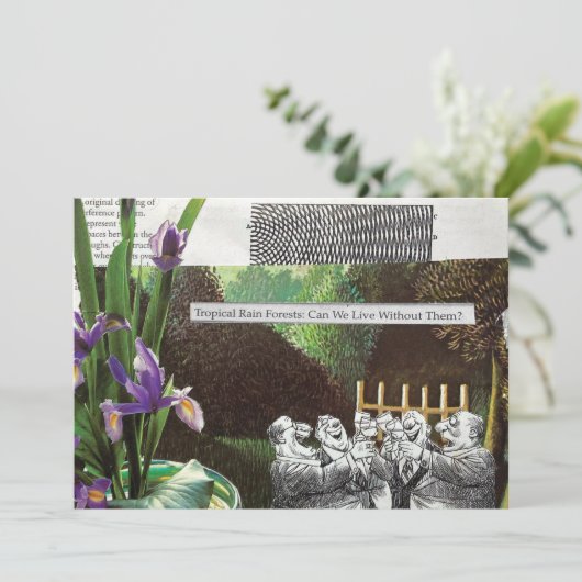 政治おもしろい的なジョークの森の気候変動の風刺 招待状 (スタンド正面)