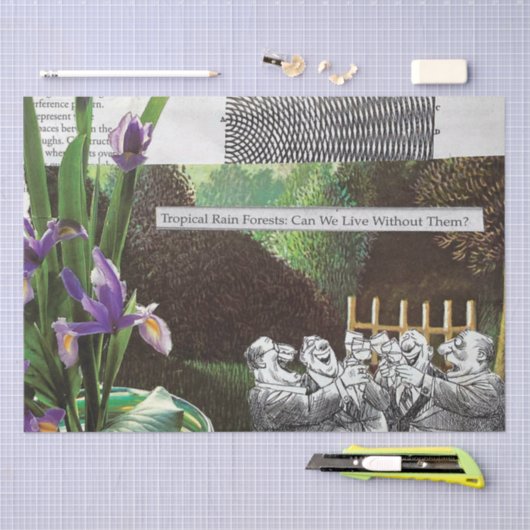 政治おもしろい的なジョークの森の気候変動の風刺 薄葉紙 (クラフト)