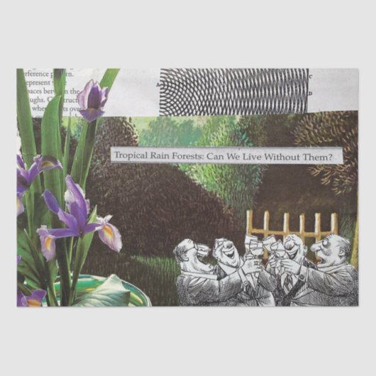 政治おもしろい的なジョークの森の気候変動の風刺 薄葉紙 (正面)