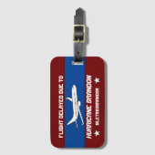 政治おもしろい的にハリケーン「バイデン氏の歩き回り」 ラゲッジタグ (正面縦)