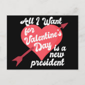 政治おもしろい的バレンタインデーアンチトランプ ポストカード (正面)