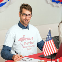 政治おもしろい的パロディーピンクフラミンゴパーティー