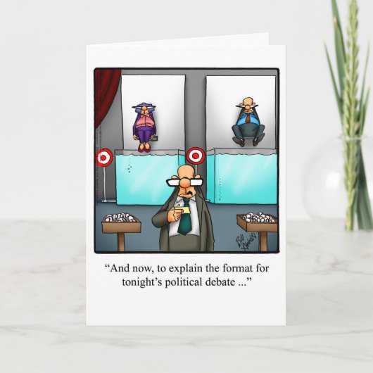 政治おもしろい的ユーモアの挨拶状 カード (正面)