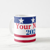 政治おもしろい的2024年アメリカ国旗の愛国心 コーヒーマグカップ (正面左)