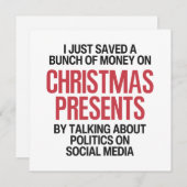 政治おもしろい聖降誕祭 シーズンカード (正面/裏面)