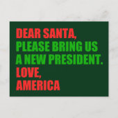 政治おもしろい選挙のクリスマスユーモア シーズンポストカード (正面)