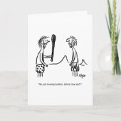 政治および穴居人の挨拶状 カード (正面)