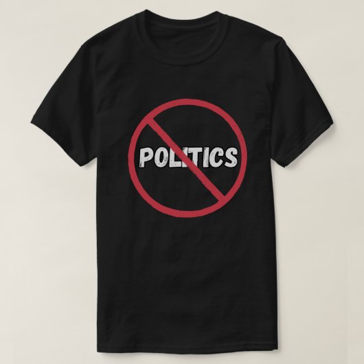 政治なし Tシャツ (デザイン正面)