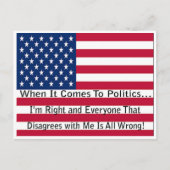 政治について ポストカード (正面)