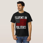 政治に堪能だ Tシャツ (正面フル)