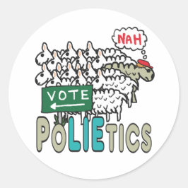 政治に投票しない ラウンドシール