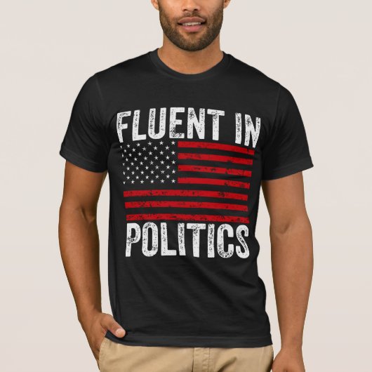 政治に精通している Tシャツ (正面)