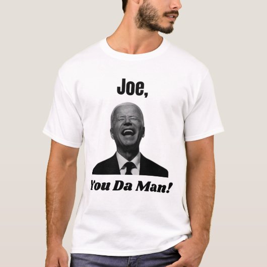 政治のバイデン氏、ジョーは男おもしろいだ Tシャツ (正面)