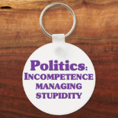 政治の定義 キーホルダー (正面)