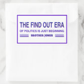 政治の時代を探し出すのは始まったばかりだ 長方形シール (バッグ)