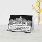 政治のGrouchoマルクス カード (黄色い花)