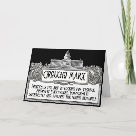政治のGrouchoマルクス カード (正面)