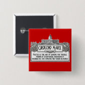 政治のGrouchoマルクス 缶バッジ (正面&裏面)