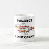 政治は私の遺伝子のDNAユーモアにある コーヒーマグカップ (中央)