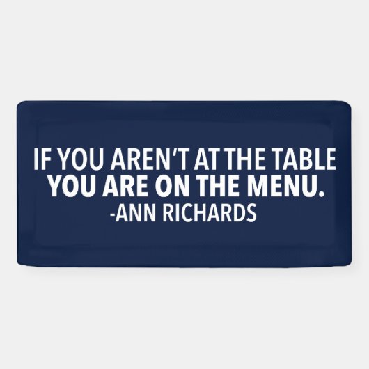 政治やる気を起こさせる引用文バイアン・リチャーズ・ブルー 横断幕 (横)