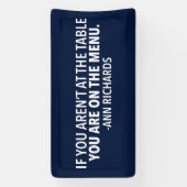 政治やる気を起こさせる引用文バイアン・リチャーズ・ブルー 横断幕 (縦)