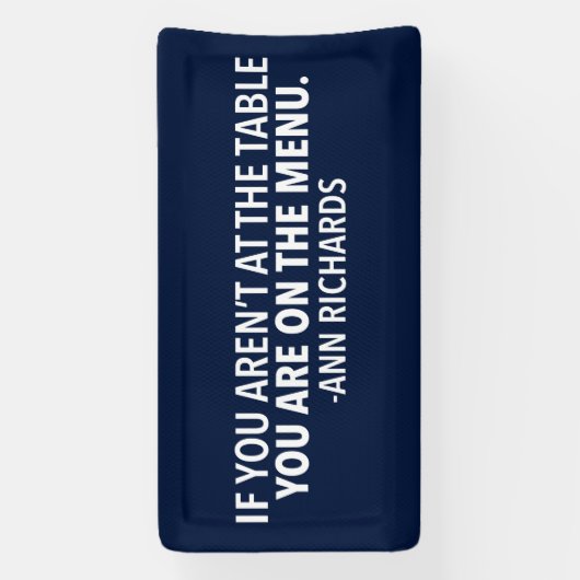 政治やる気を起こさせる引用文バイアン・リチャーズ・ブルー 横断幕 (縦)