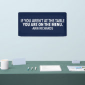 政治やる気を起こさせる引用文バイアン・リチャーズ・ブルー 横断幕 (トレードショー)