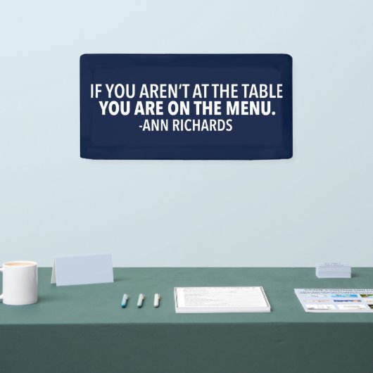 政治やる気を起こさせる引用文バイアン・リチャーズ・ブルー 横断幕 (トレードショー)