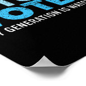 政治やTに抵抗する将来の有権者子供へシャツ ポスター (角)