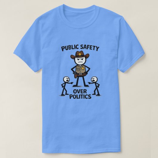 政治よりも公共の安全を (1) Tシャツ (デザイン正面)