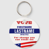 政治をカスタム築く キーホルダー (正面)