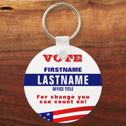 政治をカスタム築く キーホルダー (正面)