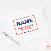 政治カスタムロゴ(トランプデザイン) 長方形シール (封筒)