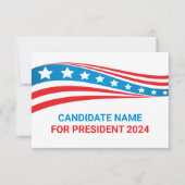 政治カスタム運動アメリカ国旗のカード (正面)