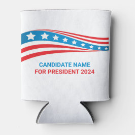 政治カスタム運動アメリカ国旗のテンプレート 缶クーラー