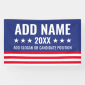 政治カスタム運動ギア赤白青 横断幕 (横)