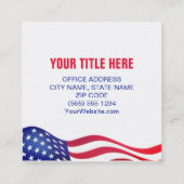 政治カスタム運動テンプレート名刺 スクエア名刺 (裏面)