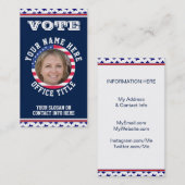 政治カスタム運動テンプレート名刺 名刺 (正面/裏面)