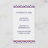 政治カスタム運動テンプレート名刺 名刺 (裏面)