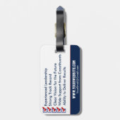 政治カスタム運動テンプレート ラゲッジタグ (裏面縦)