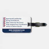 政治カスタム運動テンプレート ラゲッジタグ (裏面横)