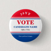 政治カスタム選挙のキャンペーンボタン 缶バッジ (正面)