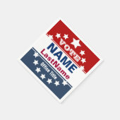 政治カスタム選挙運動テンプレート スタンダードカクテルナプキン (角)