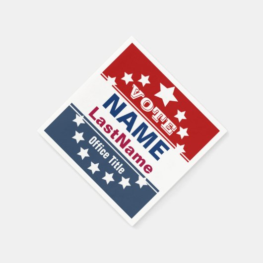 政治カスタム選挙運動テンプレート スタンダードカクテルナプキン (角)