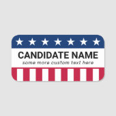 政治カスタム選挙運動候補者 名札 (正面)
