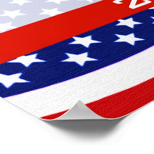 政治キャンペーンのサイン印刷、スターとストライプ ポスター (角)